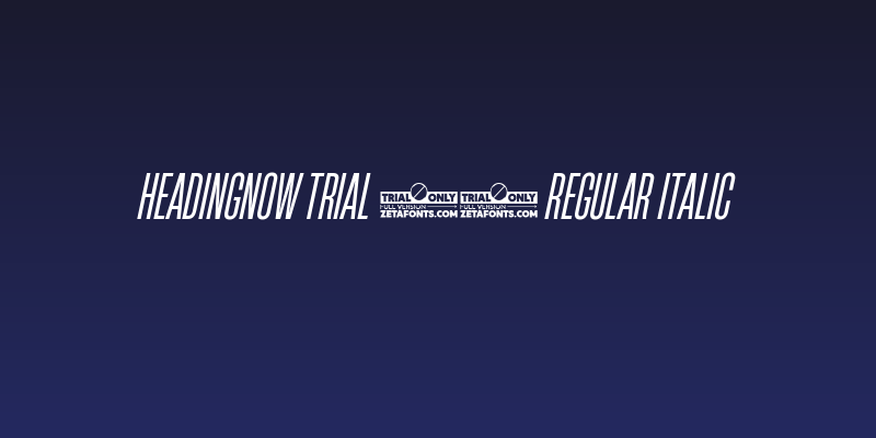 HeadingNow Trial 24 Regular Italic Social Header