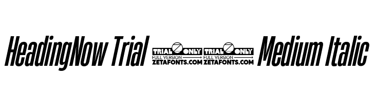 HeadingNow Trial 25 Medium Italic  नि: शुल्क फ़ॉन्ट्स डाउनलोड