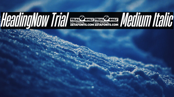 HeadingNow Trial 25 Medium Italic Example 3