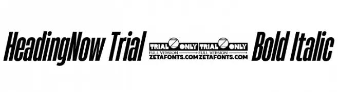 HeadingNow Trial 26 Bold Italic  フリーフォントのダウンロード