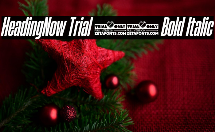 HeadingNow Trial 26 Bold Italic Example 1