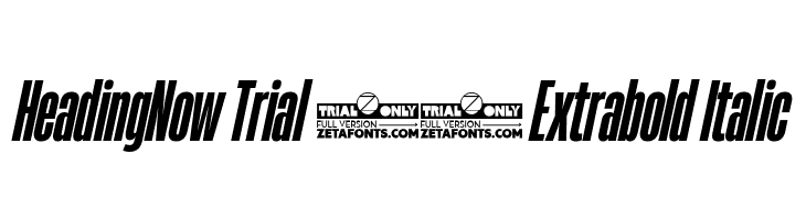 HeadingNow Trial 27 Extrabold Italic  免费字体下载
