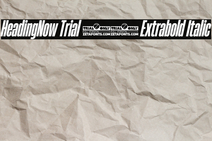 HeadingNow Trial 27 Extrabold Italic Example 1