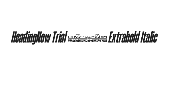 HeadingNow Trial 27 Extrabold Italic Logo