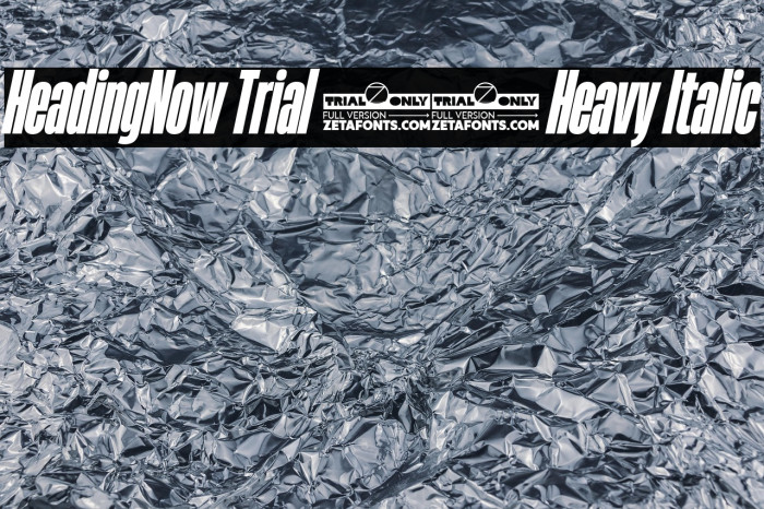 HeadingNow Trial 28 Heavy Italic Example 1