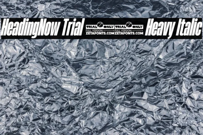HeadingNow Trial 28 Heavy Italic Example 1