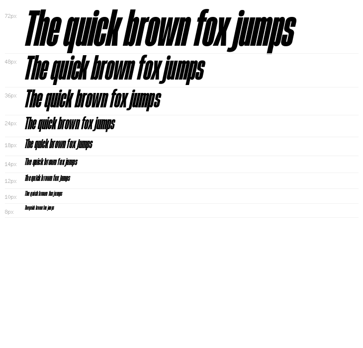 HeadingNow Trial 28 Heavy Italic Waterfall