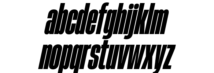 HeadingNow Trial 28 Heavy Italic Font LOWERCASE