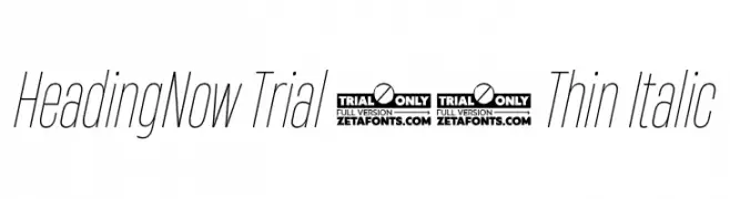 HeadingNow Trial 31 Thin Italic  baixar fontes gratis