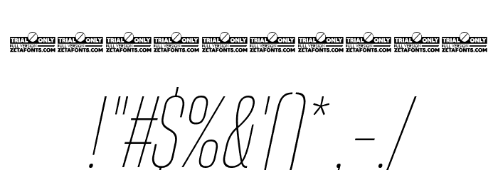 HeadingNow Trial 31 Thin Italic Font OTHER CHARS