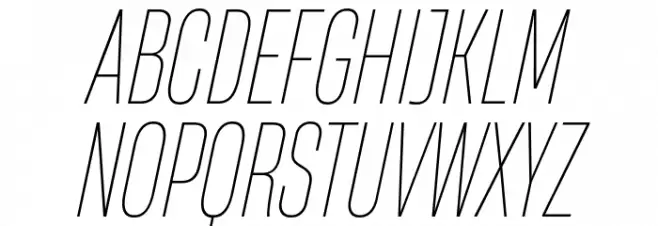 HeadingNow Trial 31 Thin Italic 字体 大写
