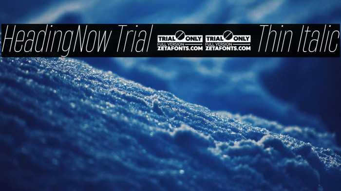HeadingNow Trial 31 Thin Italic Example 1