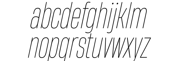 HeadingNow Trial 31 Thin Italic Font LOWERCASE