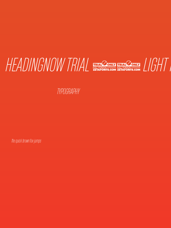 HeadingNow Trial 32 Light Italic Poster