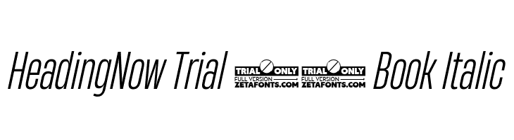 HeadingNow Trial 33 Book Italic  Frei Schriftart Herunterladen