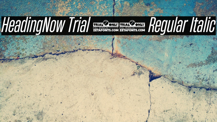 HeadingNow Trial 34 Regular Italic Example 3