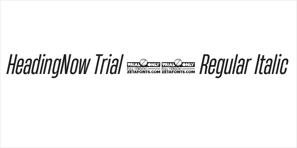 HeadingNow Trial 34 Regular Italic Logo