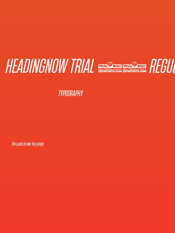 HeadingNow Trial 34 Regular Italic Poster