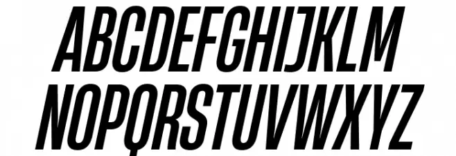 HeadingNow Trial 35 Medium Italic Fonte MAIÚSCULAS