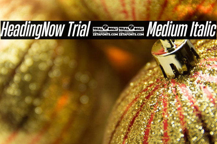 HeadingNow Trial 35 Medium Italic Example 1