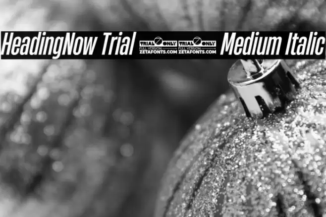 HeadingNow Trial 35 Medium Italic Font examples