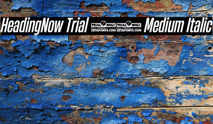 HeadingNow Trial 35 Medium Italic Example 2