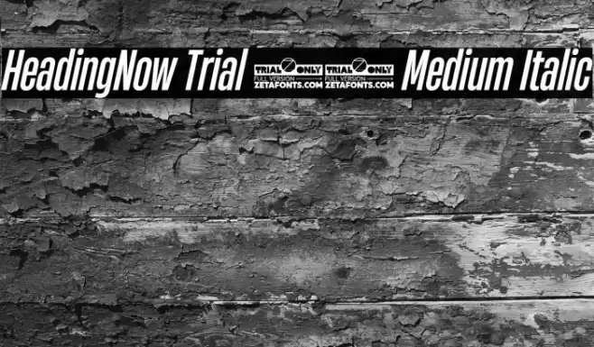 HeadingNow Trial 35 Medium Italic Font examples