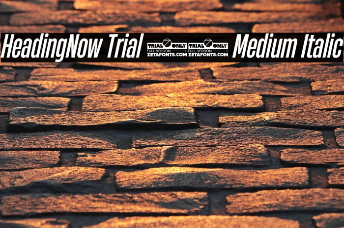 HeadingNow Trial 35 Medium Italic Example 3