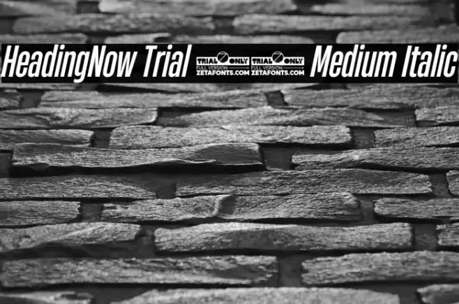 HeadingNow Trial 35 Medium Italic Font examples