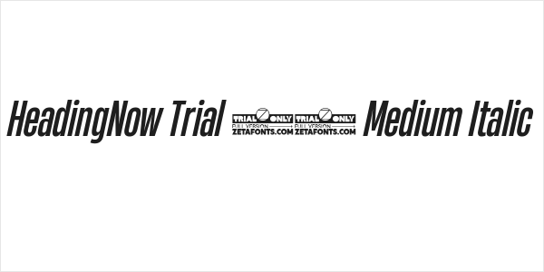 HeadingNow Trial 35 Medium Italic Logo