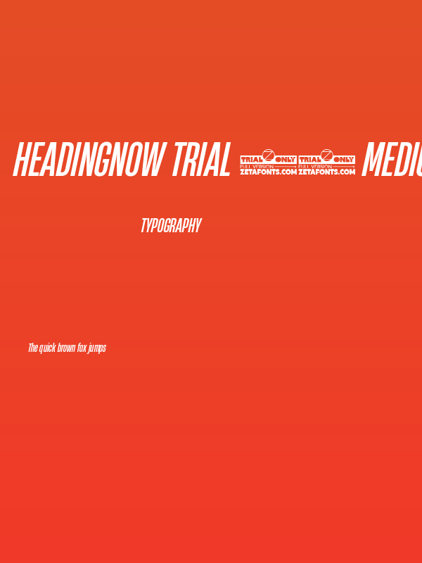 HeadingNow Trial 35 Medium Italic Poster