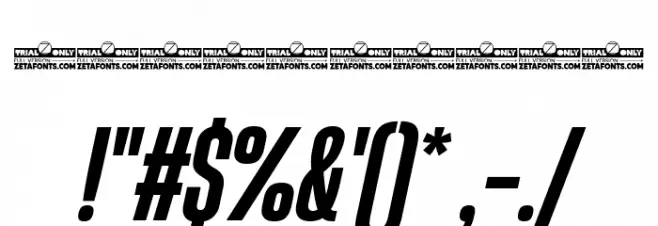 HeadingNow Trial 36 Bold Italic Font OTHER CHARS