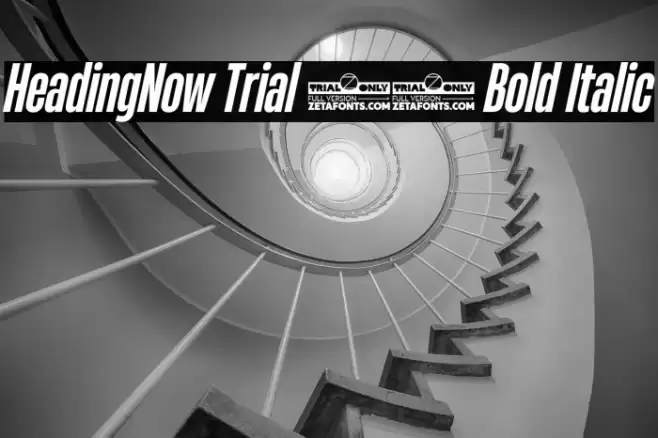 HeadingNow Trial 36 Bold Italic Font examples
