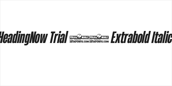 HeadingNow Trial 37 Extrabold Italic Logo