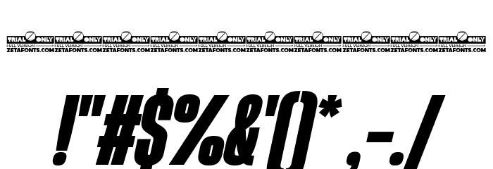 HeadingNow Trial 38 Heavy Italic Font OTHER CHARS
