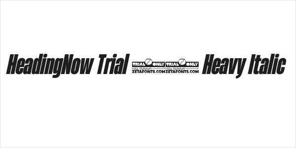 HeadingNow Trial 38 Heavy Italic Logo