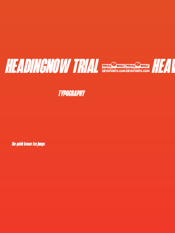 HeadingNow Trial 38 Heavy Italic Poster