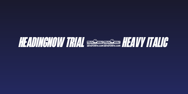 HeadingNow Trial 38 Heavy Italic Social Header