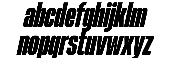 HeadingNow Trial 38 Heavy Italic Font LOWERCASE