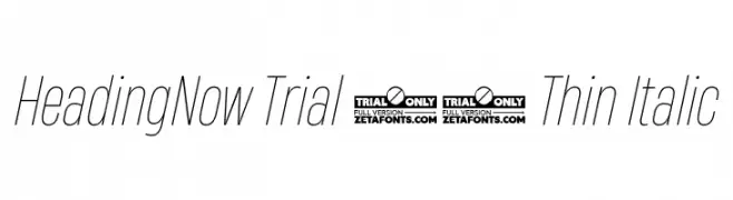 HeadingNow Trial 41 Thin Italic  Frei Schriftart Herunterladen