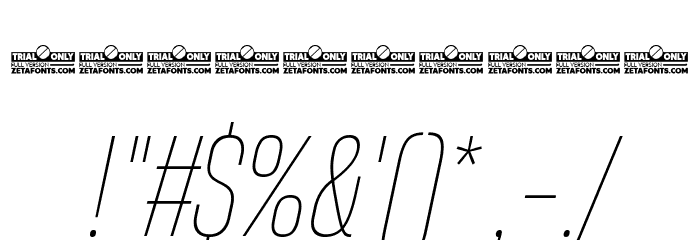 HeadingNow Trial 41 Thin Italic Font OTHER CHARS