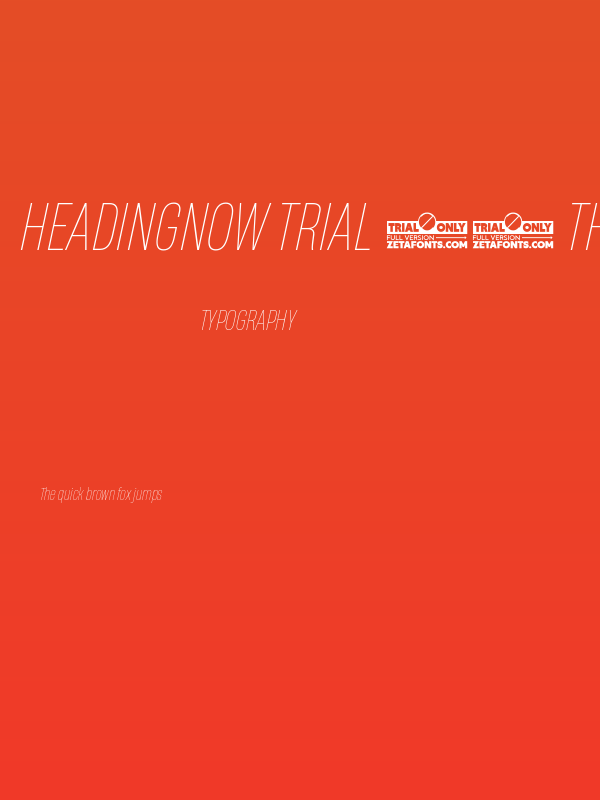 HeadingNow Trial 41 Thin Italic Poster