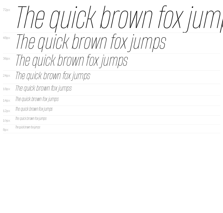 HeadingNow Trial 41 Thin Italic Waterfall