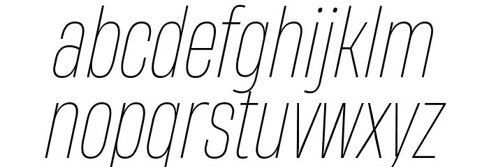 HeadingNow Trial 41 Thin Italic Font LOWERCASE