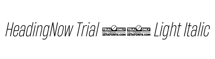 HeadingNow Trial 42 Light Italic  les polices de caractères gratuit tlcharger