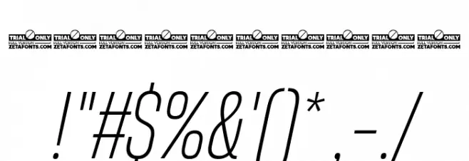 HeadingNow Trial 42 Light Italic Font OTHER CHARS