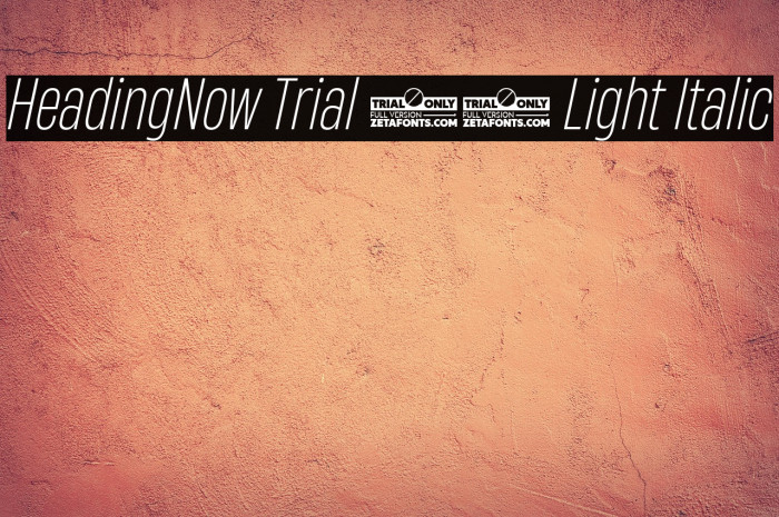 HeadingNow Trial 42 Light Italic Example 1