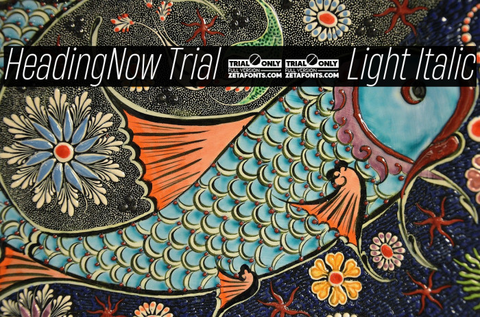 HeadingNow Trial 42 Light Italic Example 2