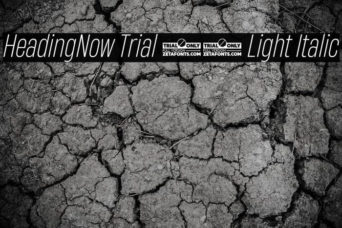 HeadingNow Trial 42 Light Italic Example 3