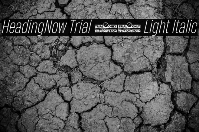 HeadingNow Trial 42 Light Italic Font examples